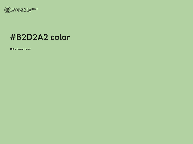 #B2D2A2 color image