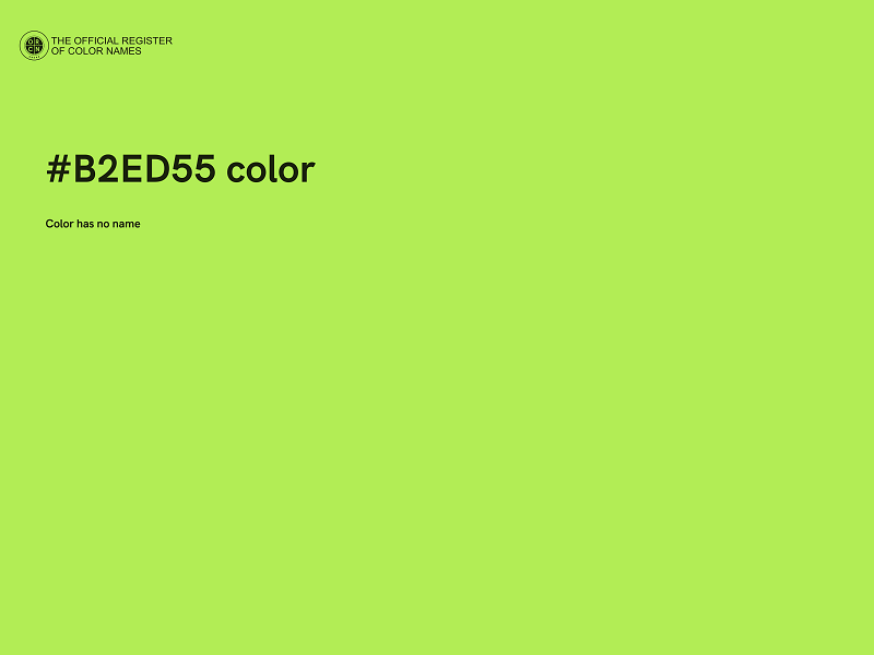 #B2ED55 color image