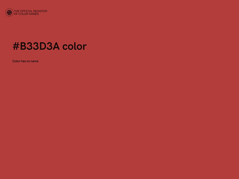 #B33D3A color image