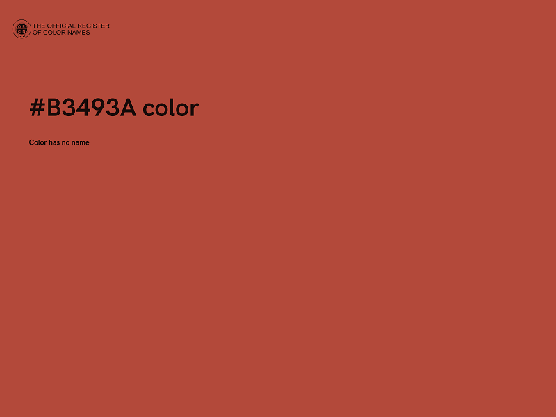 #B3493A color image