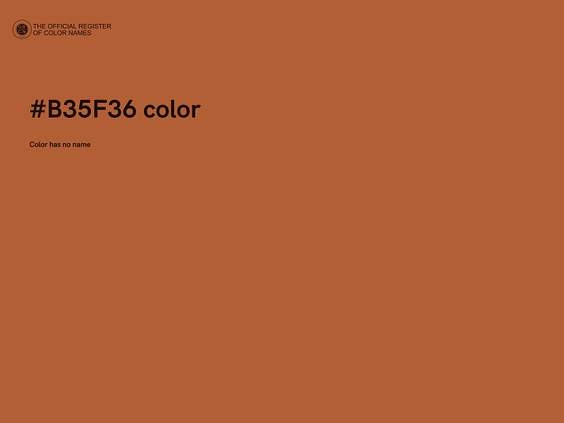 #B35F36 color image