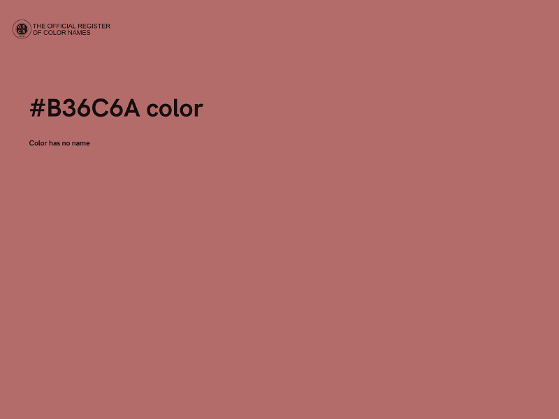 #B36C6A color image