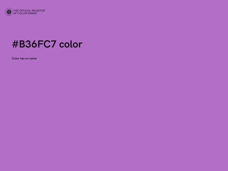 #B36FC7 color image