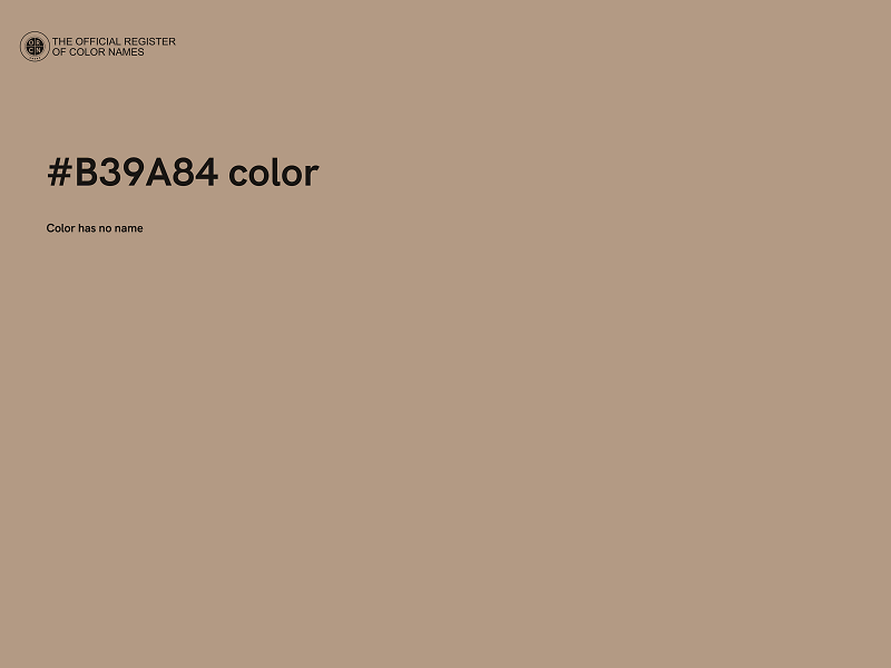 #B39A84 color image