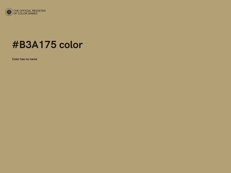 #B3A175 color image