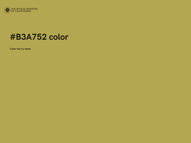 #B3A752 color image