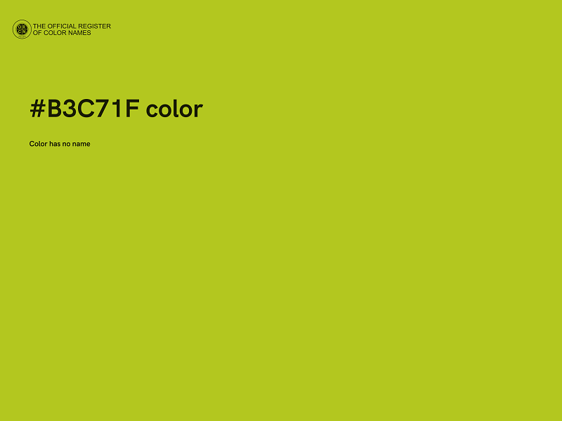 #B3C71F color image