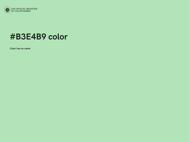 #B3E4B9 color image