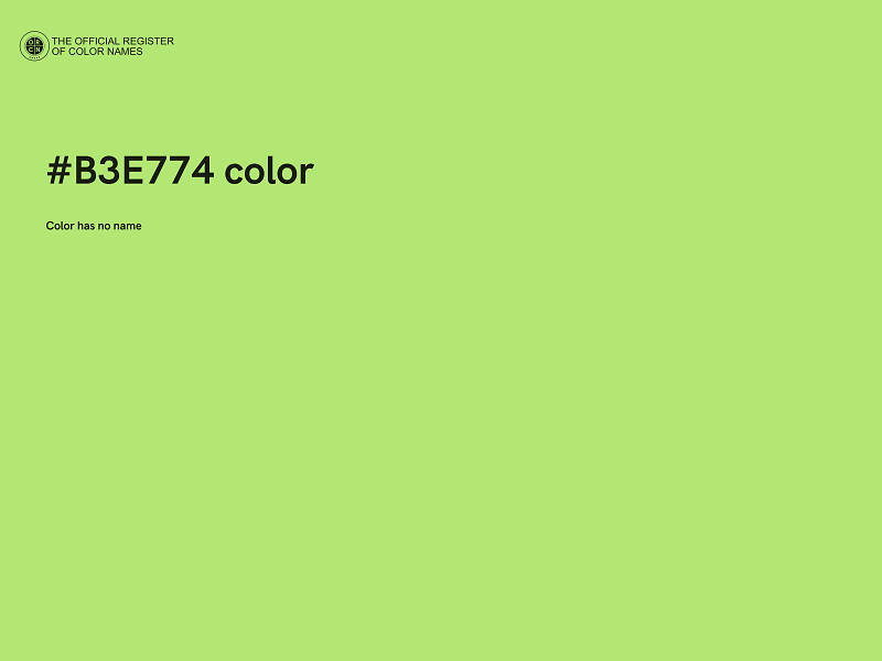 #B3E774 color image