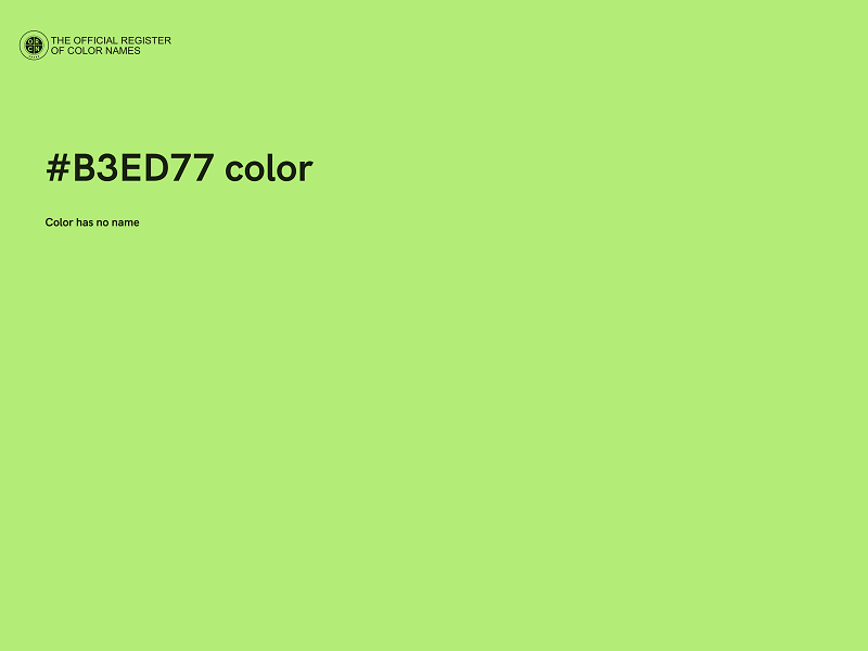 #B3ED77 color image