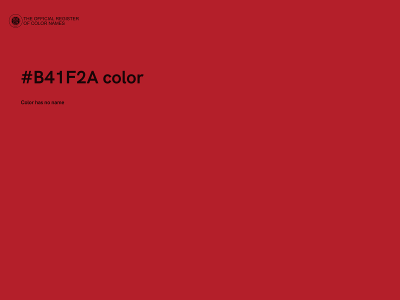 #B41F2A color image