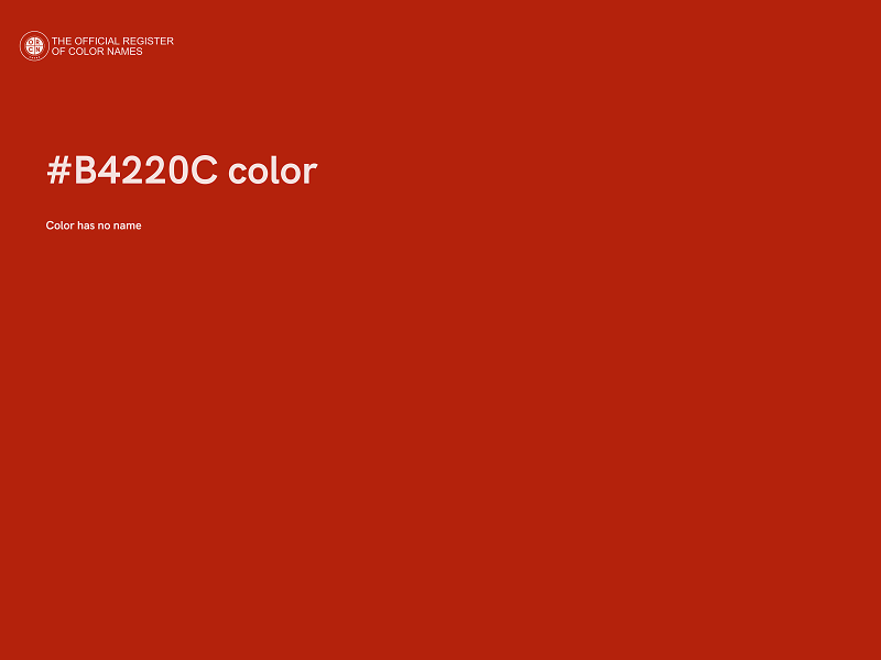 #B4220C color image