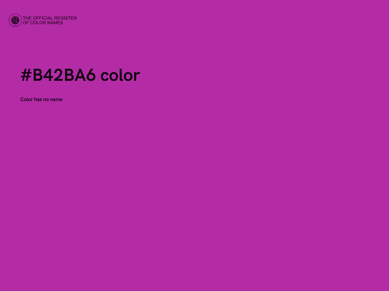 #B42BA6 color image