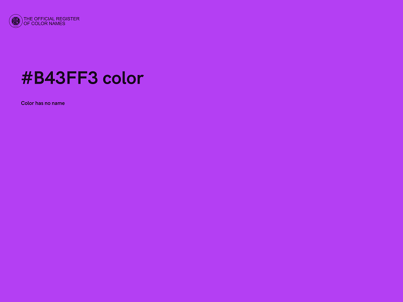 #B43FF3 color image