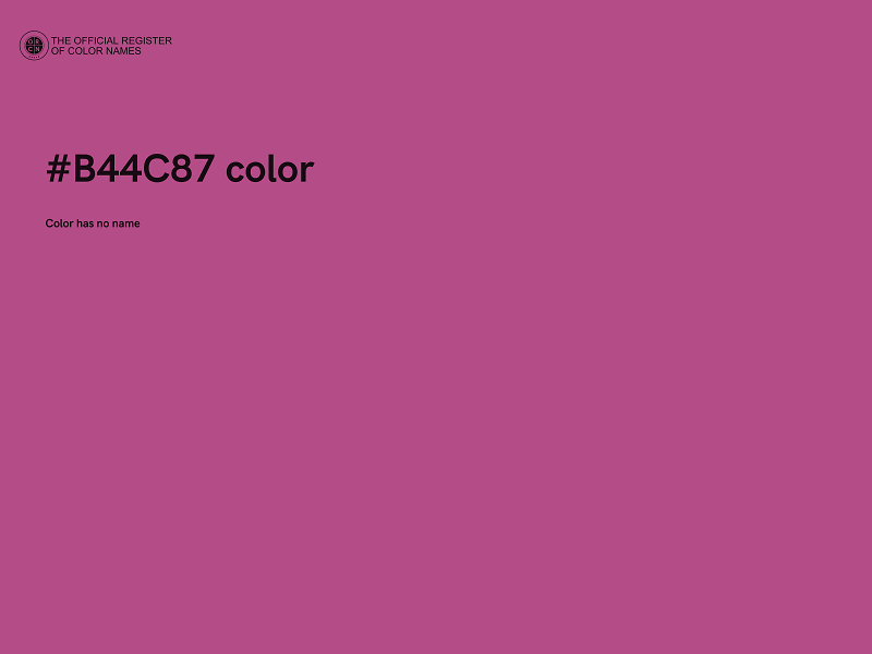 #B44C87 color image