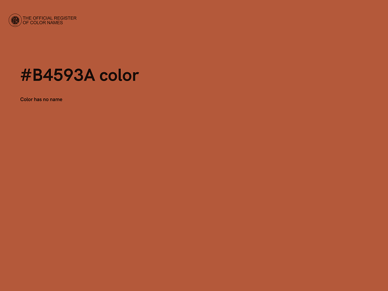 #B4593A color image