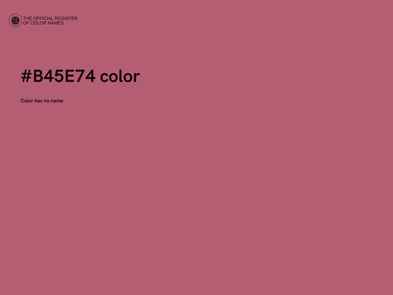 #B45E74 color image