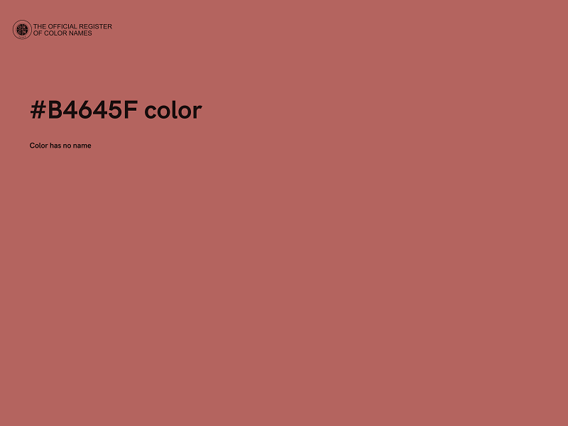 #B4645F color image