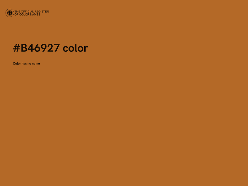 #B46927 color image