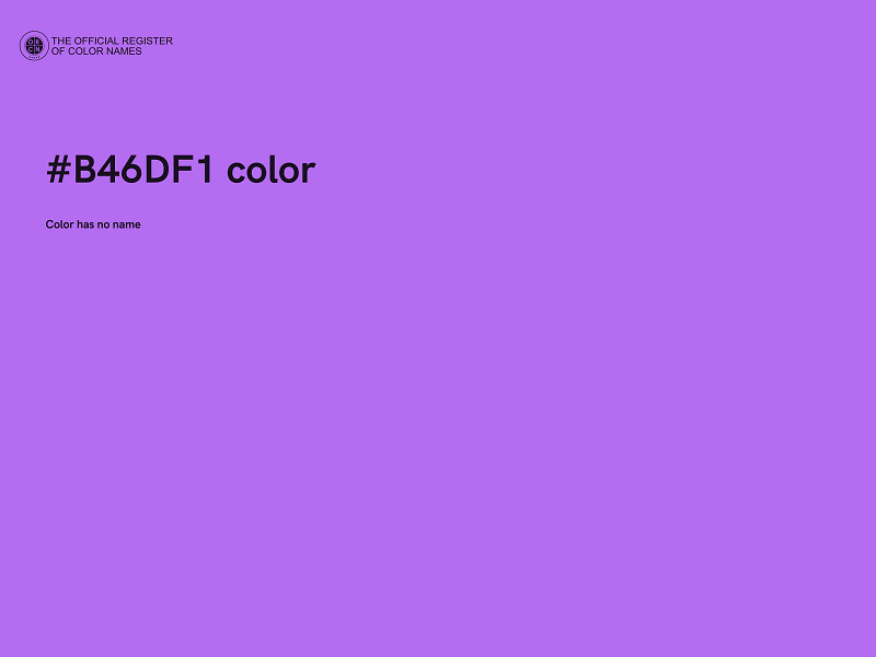 #B46DF1 color image