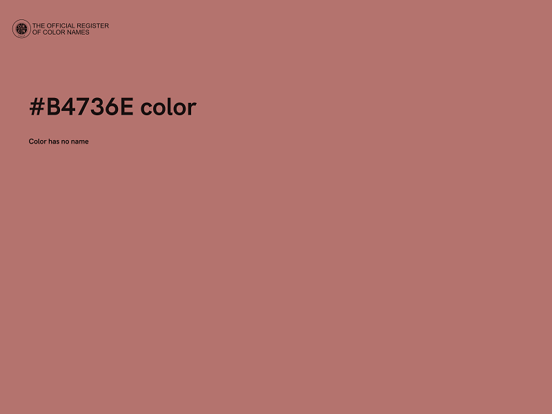 #B4736E color image