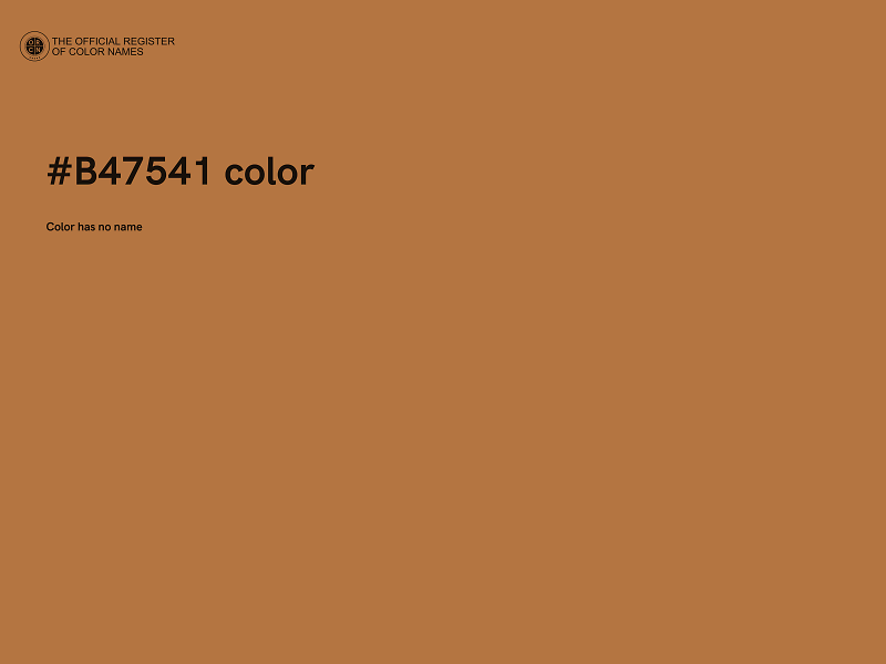 #B47541 color image