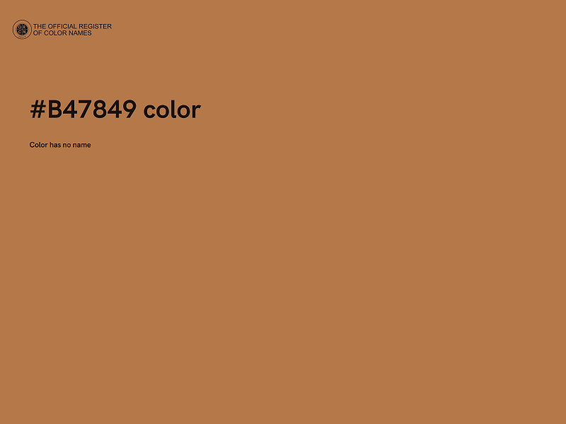 #B47849 color image