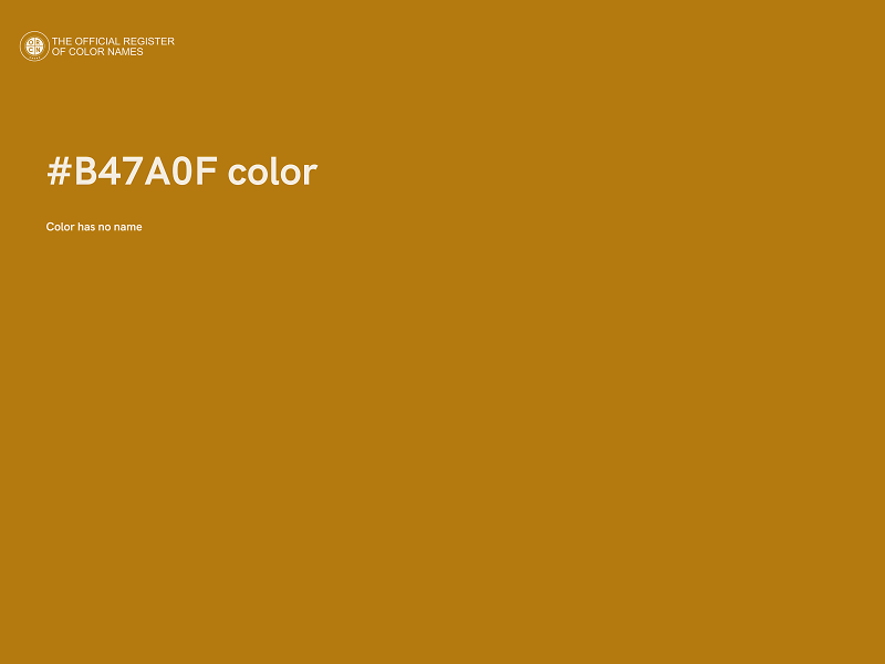 #B47A0F color image