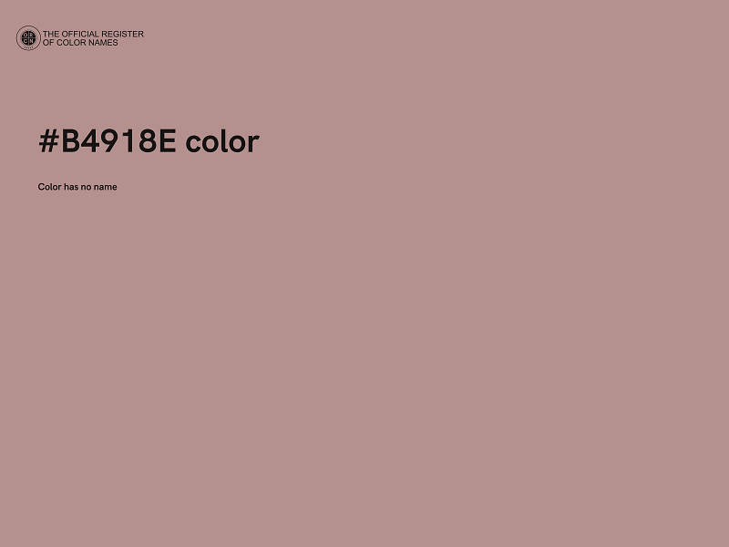 #B4918E color image