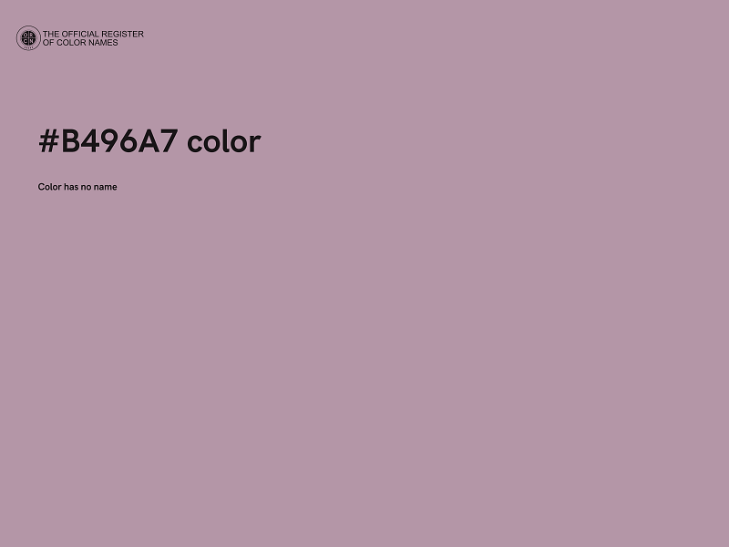 #B496A7 color image