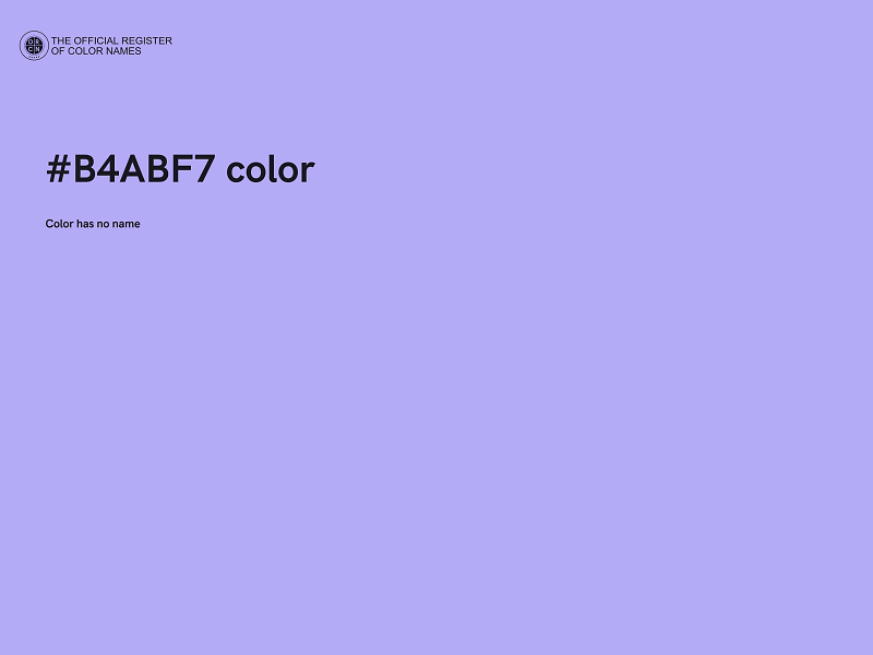 #B4ABF7 color image