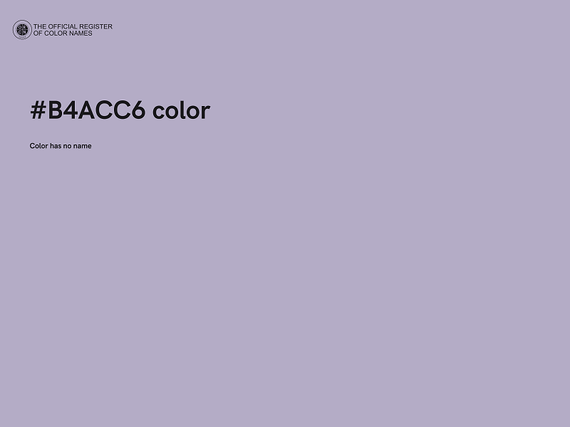 #B4ACC6 color image