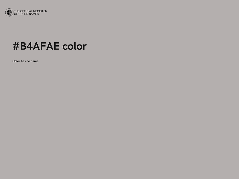 #B4AFAE color image