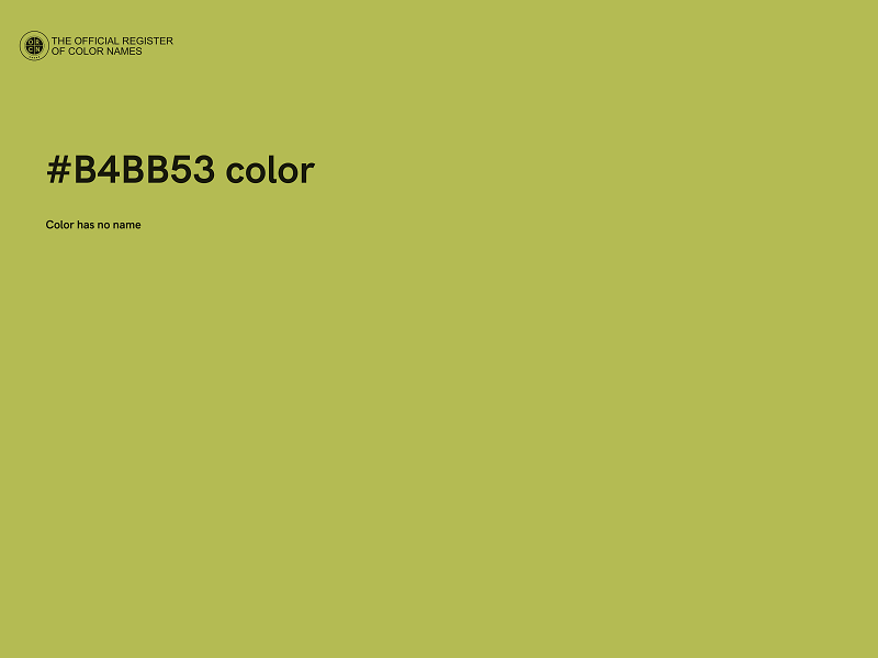 #B4BB53 color image