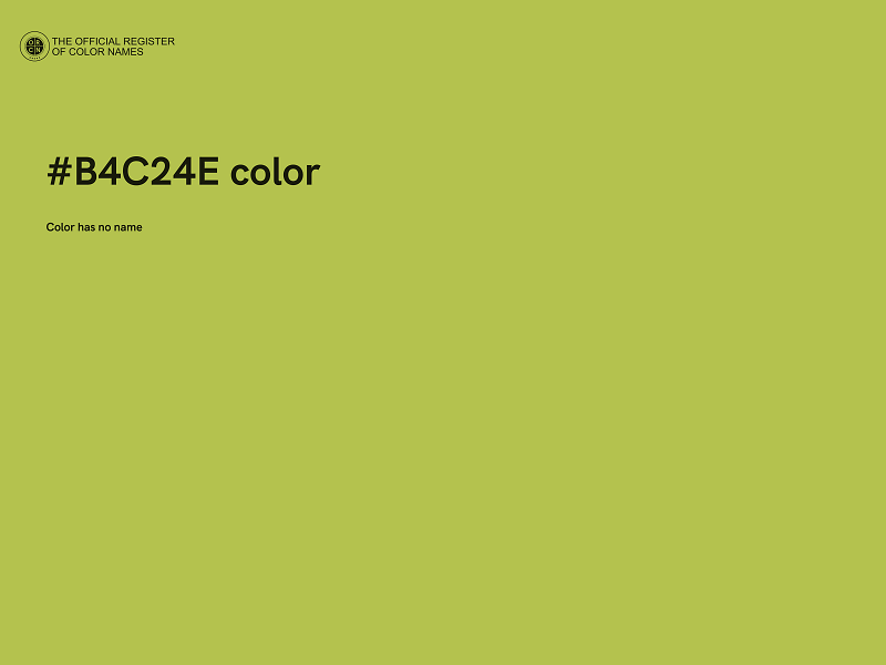 #B4C24E color image