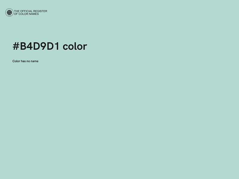 #B4D9D1 color image