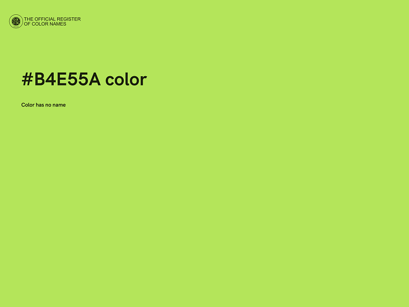 #B4E55A color image