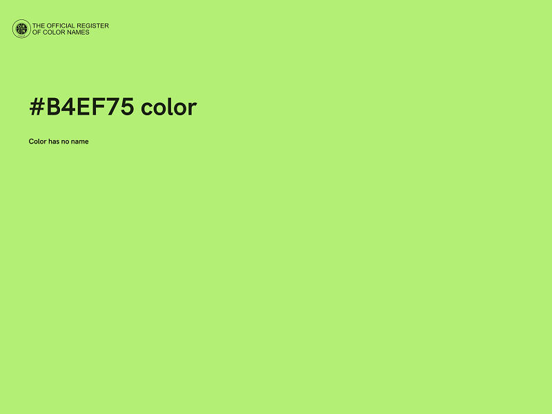 #B4EF75 color image