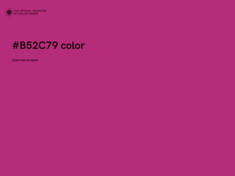 #B52C79 color image