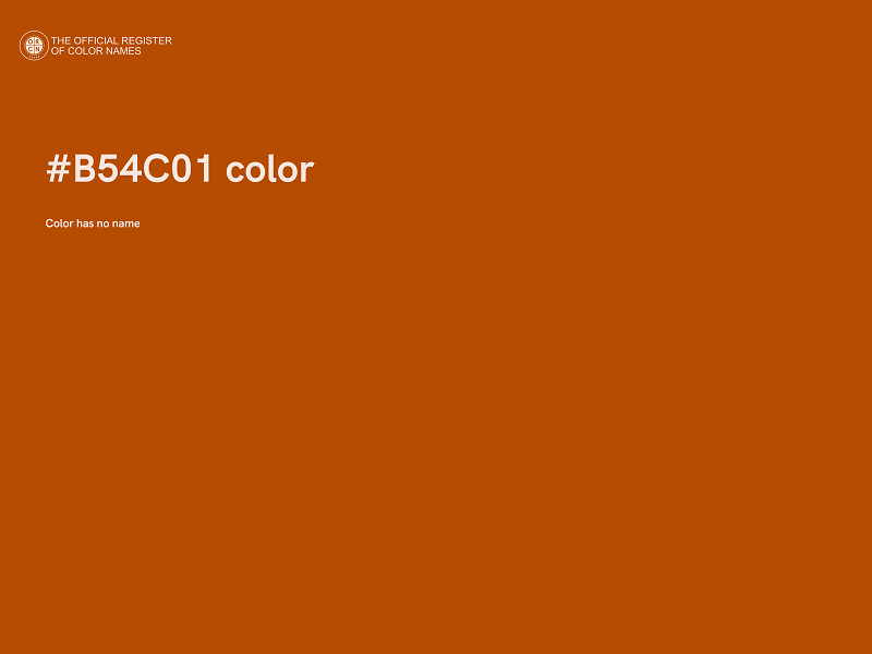 #B54C01 color image