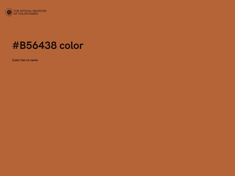 #B56438 color image