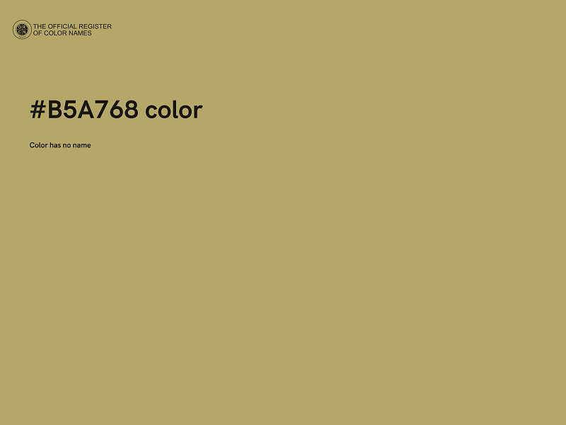 #B5A768 color image