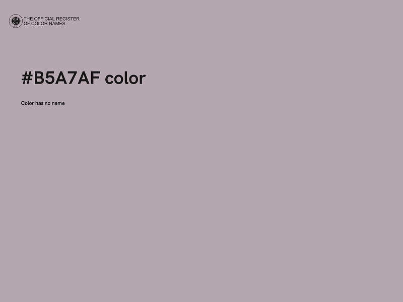 #B5A7AF color image