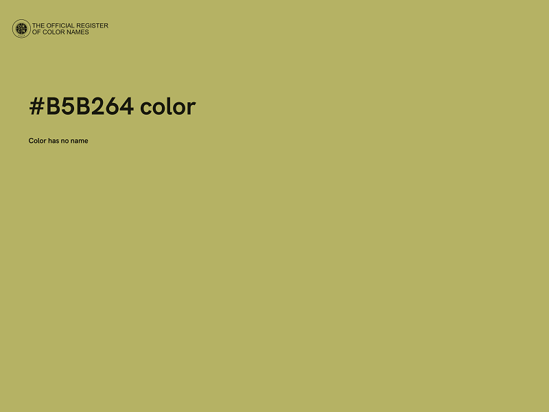 #B5B264 color image