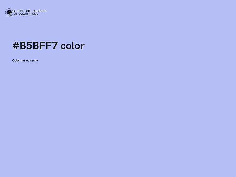 #B5BFF7 color image