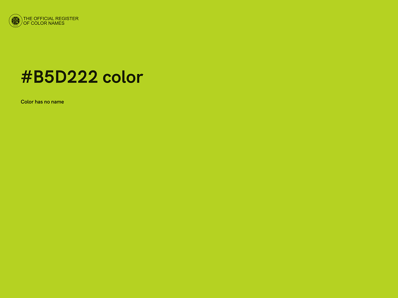 #B5D222 color image