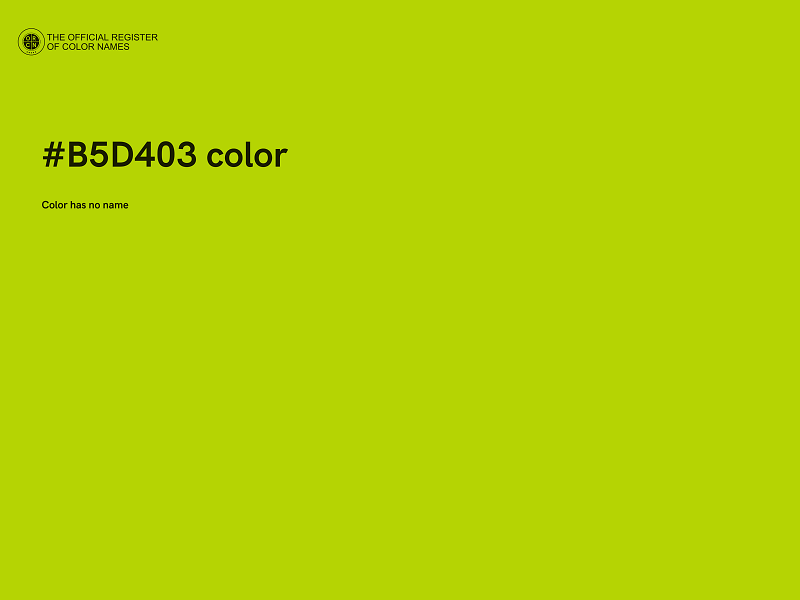 #B5D403 color image