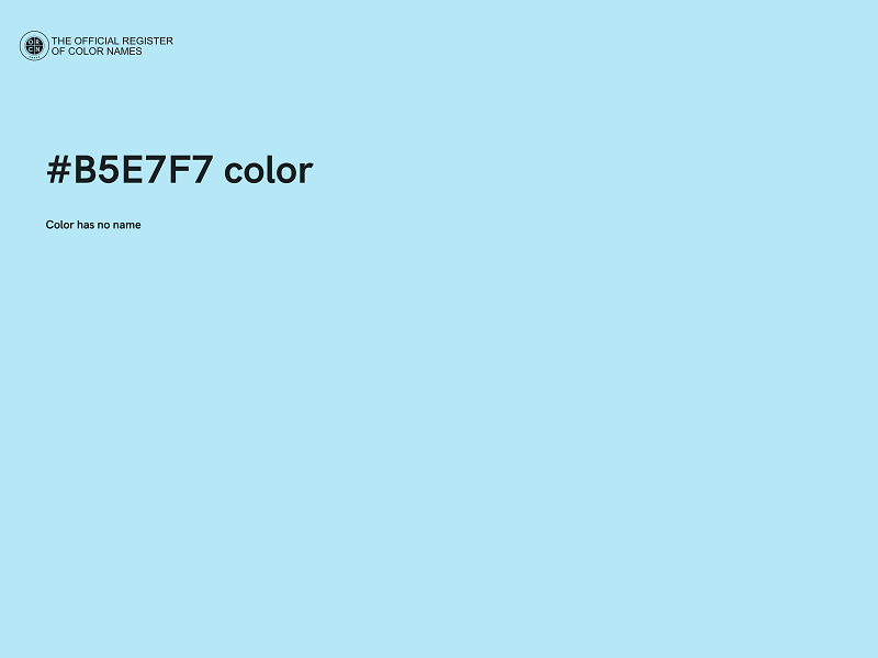 #B5E7F7 color image