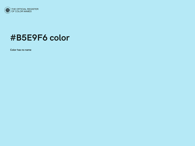 #B5E9F6 color image