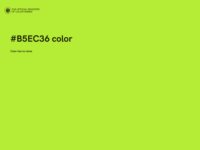 #B5EC36 color image